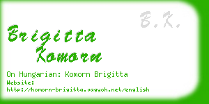 brigitta komorn business card